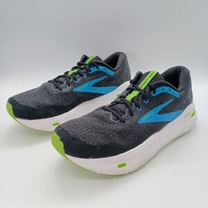 Brooks Ghost Max Mens Running Shoes Black Blue Lime Size 12 NO INSOLES